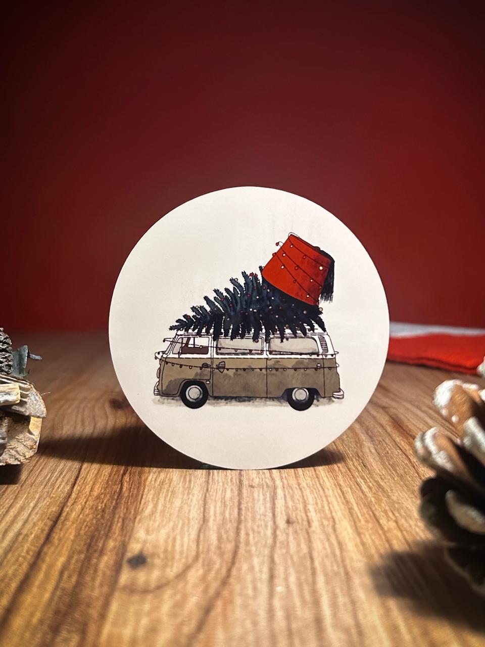 Christmas Tarbouch Coaster - Set of 2